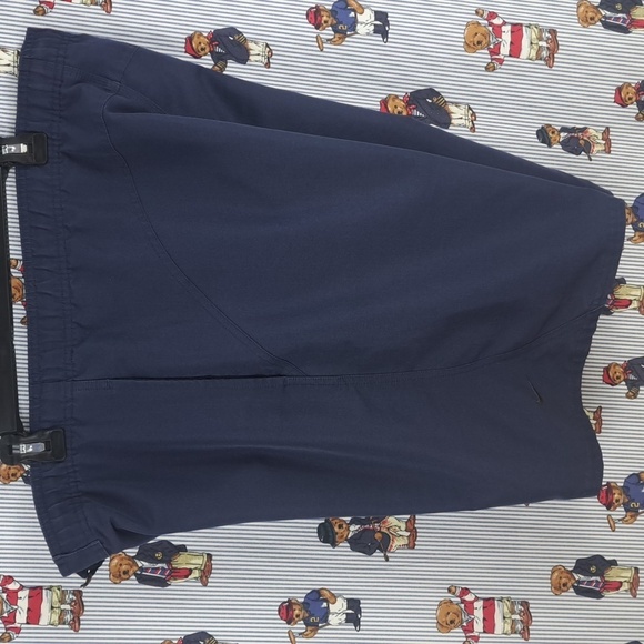 Nike swoosh Dri-Fit drawstring lined navy blue LG casual swim board shorts - Picture 3 of 8